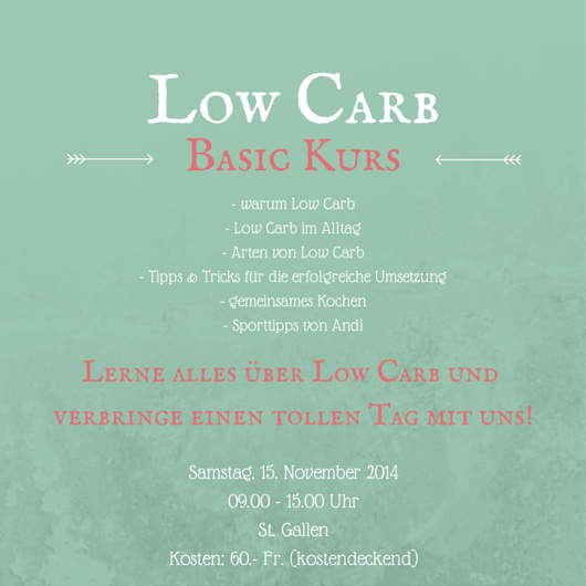 Low Carb Basic Kurs